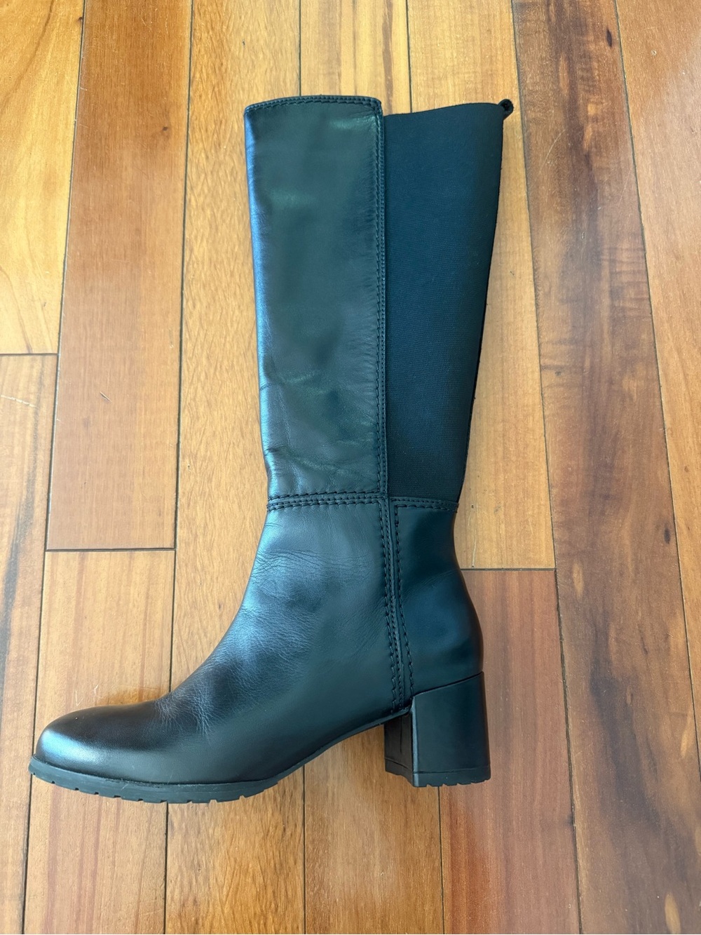 Naturalizer Black Knee-High Block Heel Boots